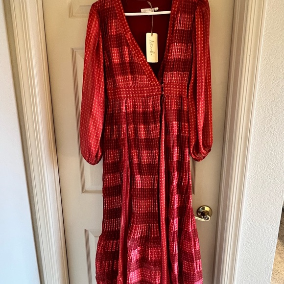 🎉HP🎉{Anthropologie} NWT Let Me Be Shimmer Maxi Dress - Picture 3 of 7